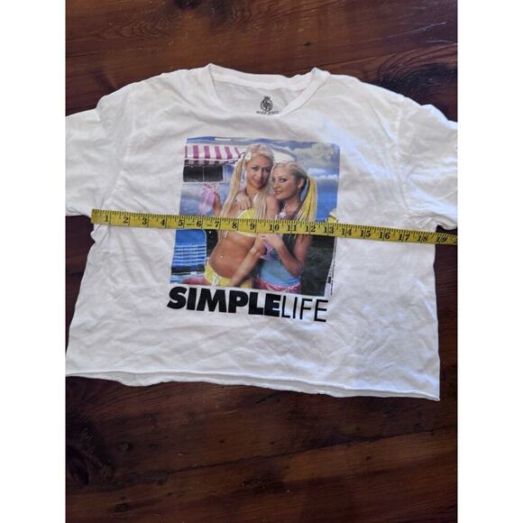 Simple Life Paris Hilton Nicole Ritchie Cropped Tee size medium - Picture 3 of 6
